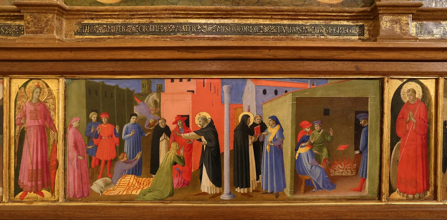 Trittico di Cortona - dettaglio, predella con san Domenico
